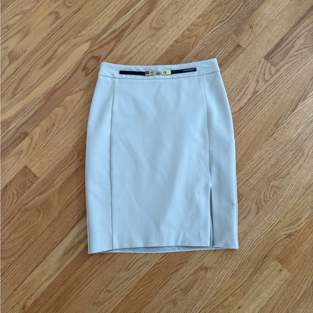 Skirt Express Pencil skirt khaki with built in belt